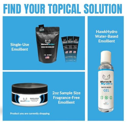 HawkGrips 2oz Unscented Massage Emollient, Oil-Based Vegan Formula with Shea Butter for IASTM & Soft Tissue Techniques, Smooth Lubrication, Non-Greasy Cream Alternative, Professional Use, Pack of 1