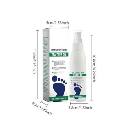 2PCS Foot Spray with Tea Tree Oil, Tea Tree Oil Spray for Foot, Clearing Foot & Shoe Spray, Refreshing and Comfortable
