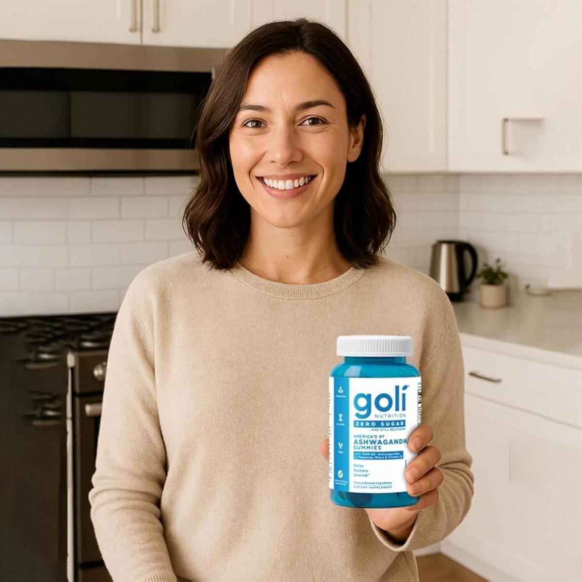 Goli Zero Sugar Ashwagandha Gummies with KSM-66, L-Theanine, Maca and Vitamin D - No Sugar Alcohols - Vegan, Keto-Friendly, Non-GMO - görsel 6
