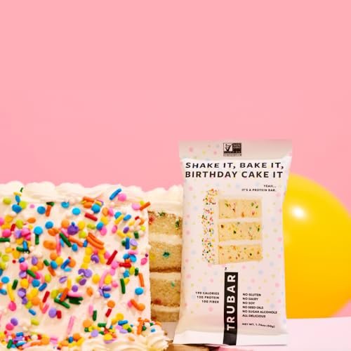 TRUBAR Vegan Protein Bar, Shake it Bake it – Birthday Cake Flavor: Enjoy the nostalgic taste of birthday cake – Image 12