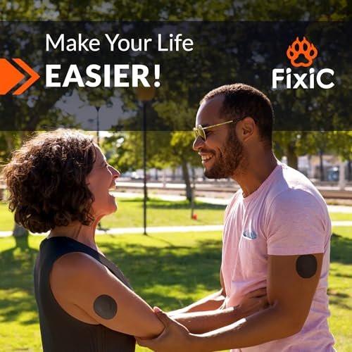 Fixic Libre 3 Sensor Covers - 25 Pack - Freestyle Adhesive Patches for Libre 3 & Plus Sensors - No Glue in the Center - Pre-Cut Back Paper - The Best Fixation for Your Sensor! (Upgraded, Black) - görsel 13