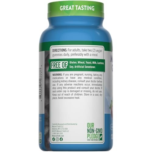Nature's Truth Magnesium Glycinate Gummies – Other Ingredients: Tapioca syrup, cane sugar, pectin, natural grape – Image 10