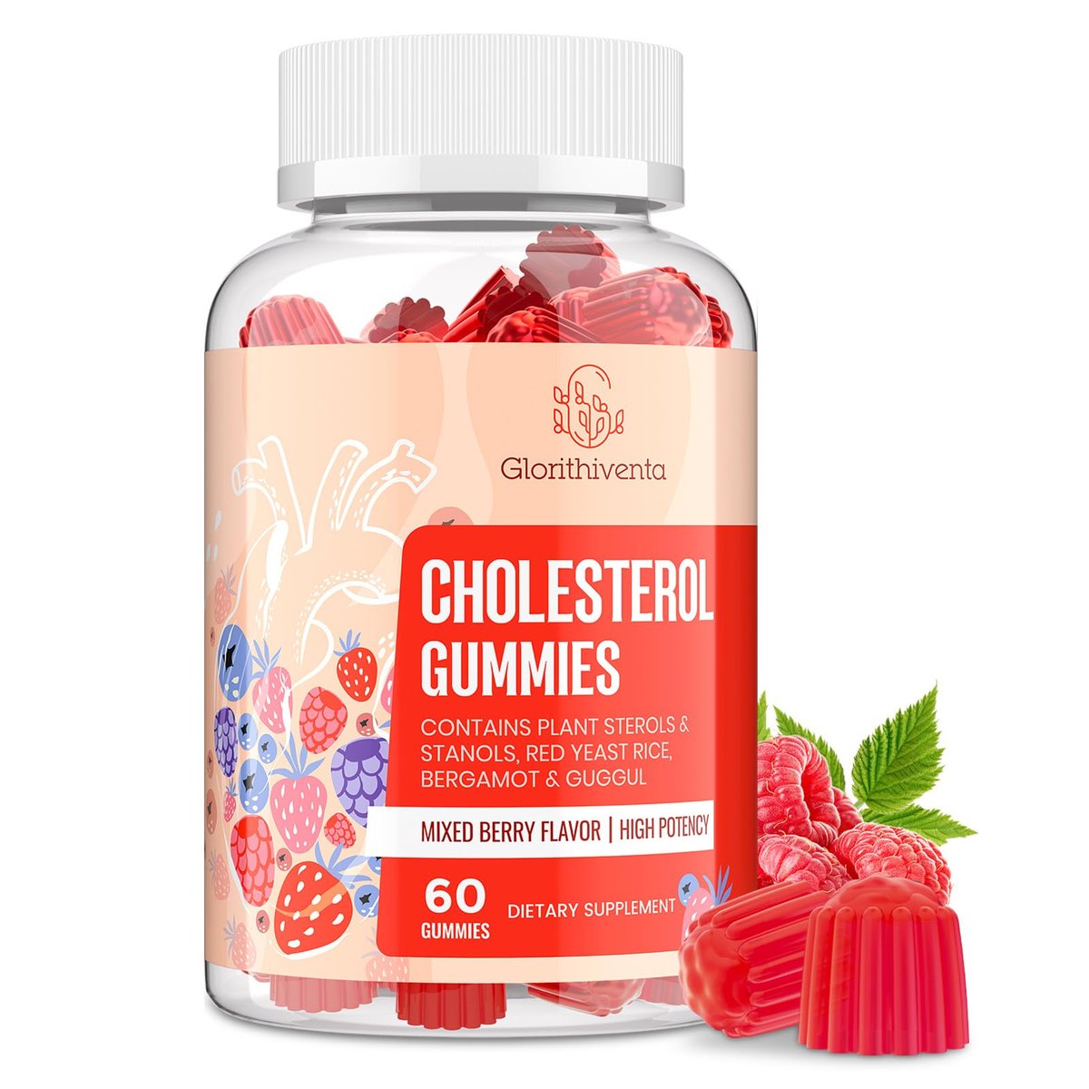 Cholesterol Supplement with Plant Sterols & – Dimensions: 1.3 inches x 1.3 inches x 2.4 inches – Image 11