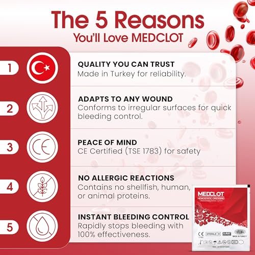MEDCLOT Hemostatic Gauze – Stops Bleeding – Sterile and Compressed: Individually sealed to maintain sterility, – Image 12