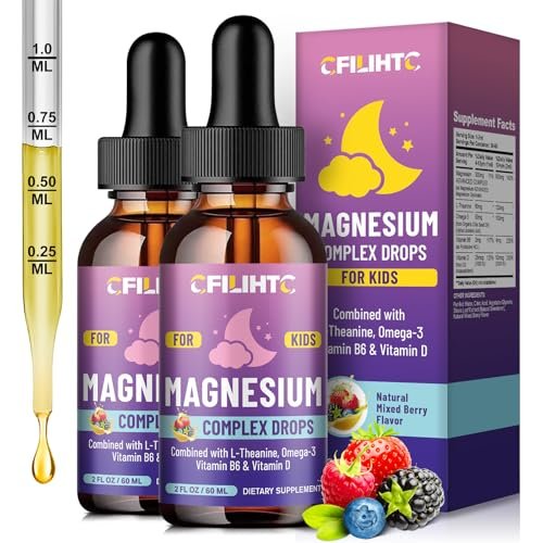 Kids Magnesium Liquid Drops - Magnesium – L-Theanine: An amino acid that promotes calm alertness, helping children – Image 2