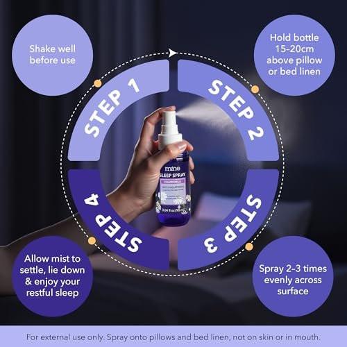Chamomile Inspired, Lavender Sleep Spray with Melatonin - Relaxing Father Gifts – Natural Pillow Mist for Sleep, Lavender & Cedarwood Blend, Gifts for Teen Girls and Women - görsel 15