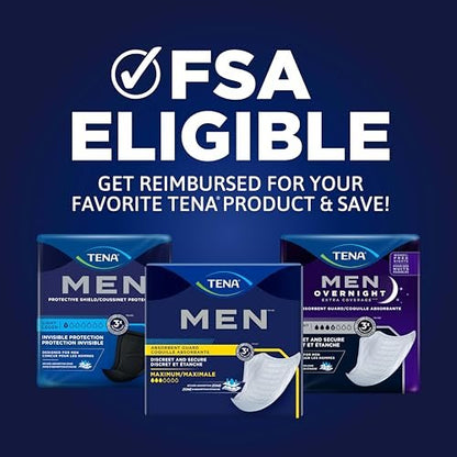 Tena Men Light Incontinence Protective Shield for Men, Bladder Control, Discrete, Light Absorbency, 58 Count