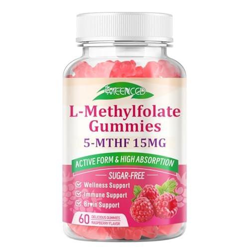 MEENCCD L-Methylfolate Gummies, Methylfolate Supplement, 5-MTHF Supplement - Active 5-MTHF - Supports Overall Wellness, Vegan, Raspberry Flavor, 60 Count - görsel 13