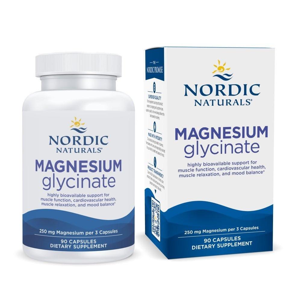 Nordic Naturals Vegetarian Magnesium Glycinate Capsules, Unflavored, 90 Count - 250mg Magnesium per Serving - Highly Bioavailable Support for Muscle & Cardiovascular Function - Non-GMO - 30 Servings - görsel 6