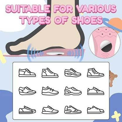 Sifemp Insoles for Airtag Hidden Holder, Tracker Device Case for Kids, Comfortable Inserts for Shoes, Pink Rainbow (Pink, Foot:7.1-7.5IN/Insole:7.6-8.3IN/12.5C-1Y)