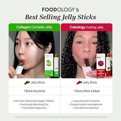 FOODOLOGY Collagen Centella Jelly (Green – Pack size: 10 sticks per pack – Image 9