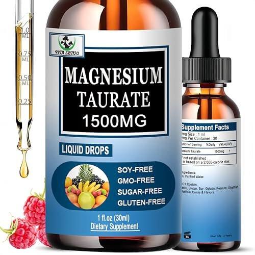 Magnesium Taurate Liquid Drops, High Absorption Magnesium Taurate 1500mg for Cardiovascular Health, Muscle, Joint, and Heart Health*, Liquid Magnesium Supplement for Adults Women & Men, 30 Servings - görsel 2