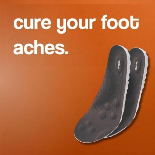 Original Stepprs Comfort Shoe Insoles for Men Women Adjustable Size 4D Memory Foam Cloud Soles Arch Support Improved Posture (Black, US Men 7.5-10.5) - görsel 8
