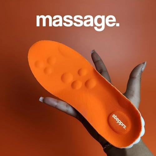 Original Stepprs Comfort Shoe Insoles for Men Women Adjustable Size 4D Memory Foam Cloud Soles Arch Support Improved Posture (Orange, US Men 7.5-10.5) - görsel 7
