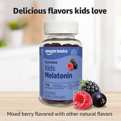 Kids Melatonin 1 mg Dietary Supplement Gummies 90 Count