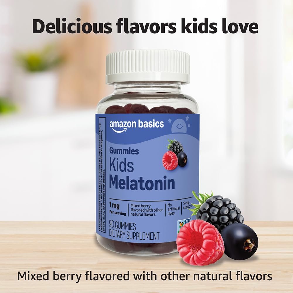 Kids Melatonin 1 mg Dietary Supplement Gummies 90 Count - görsel 5