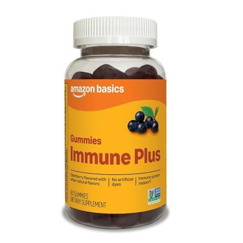 Immune Plus Elderberry Gummy, 60 Count - Daily Immune Support with Vitamin C, Zinc & Elderberry - görsel 1