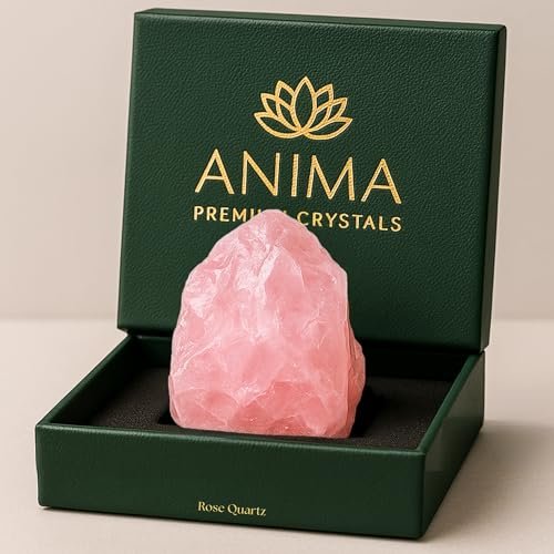 Anima Rose Quartz Crystal – Large 1.6–2" Soft Pink Natural Raw Rose Quartz Stone for Unconditional Love, Healing & Harmony – Ethically Sourced, Presented in Elegant Gift Box - görsel 7