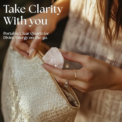 Anima Clear Quartz Crystal – Large 1.6–2" Natural Raw Clear Quartz Stone for Clarity, Energy & Amplification – Ethically Sourced, Presented in Elegant Gift Box - görsel 6