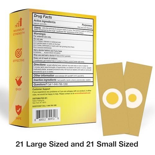 Samsali Wart Corn Remover Pads for Feet: 42 – Pack Size: 42 individually wrapped pads – Image 7