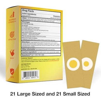 Samsali Wart Corn Remover Pads for Feet: 42 – Weight: 0.02 ounces per pad – Image 9