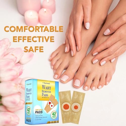 Wart Corn Remover Pads for Feet: 42 Pack – Discreet Blue Color: Blends with skin tones for a less noticeable look. – Image 12