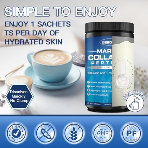 ZEBORA Marine Collagen Peptides Powder 50 – Net Weight: 1.1 lb (500g) – Image 12