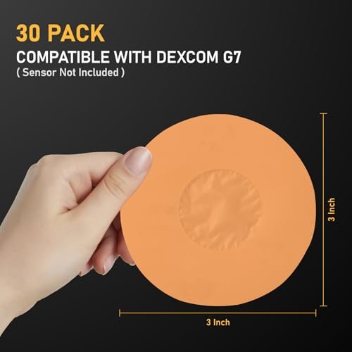 ANGTICS Dexcom G7 Over Patches Waterproof, 30PCS CGM Sensor Patch Stelo Adhesive Patches G7 Overpatch Full Cover Without Hole, 10+ Days Long Stay, Sensor is Not Included (Rainbow) - görsel 10