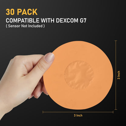 ANGTICS Dexcom G7 Over Patches Waterproof, 30PCS CGM Sensor Patch Stelo Adhesive Patches G7 Overpatch Full Cover Without Hole, 10+ Days Long Stay, Sensor is Not Included (Rainbow)