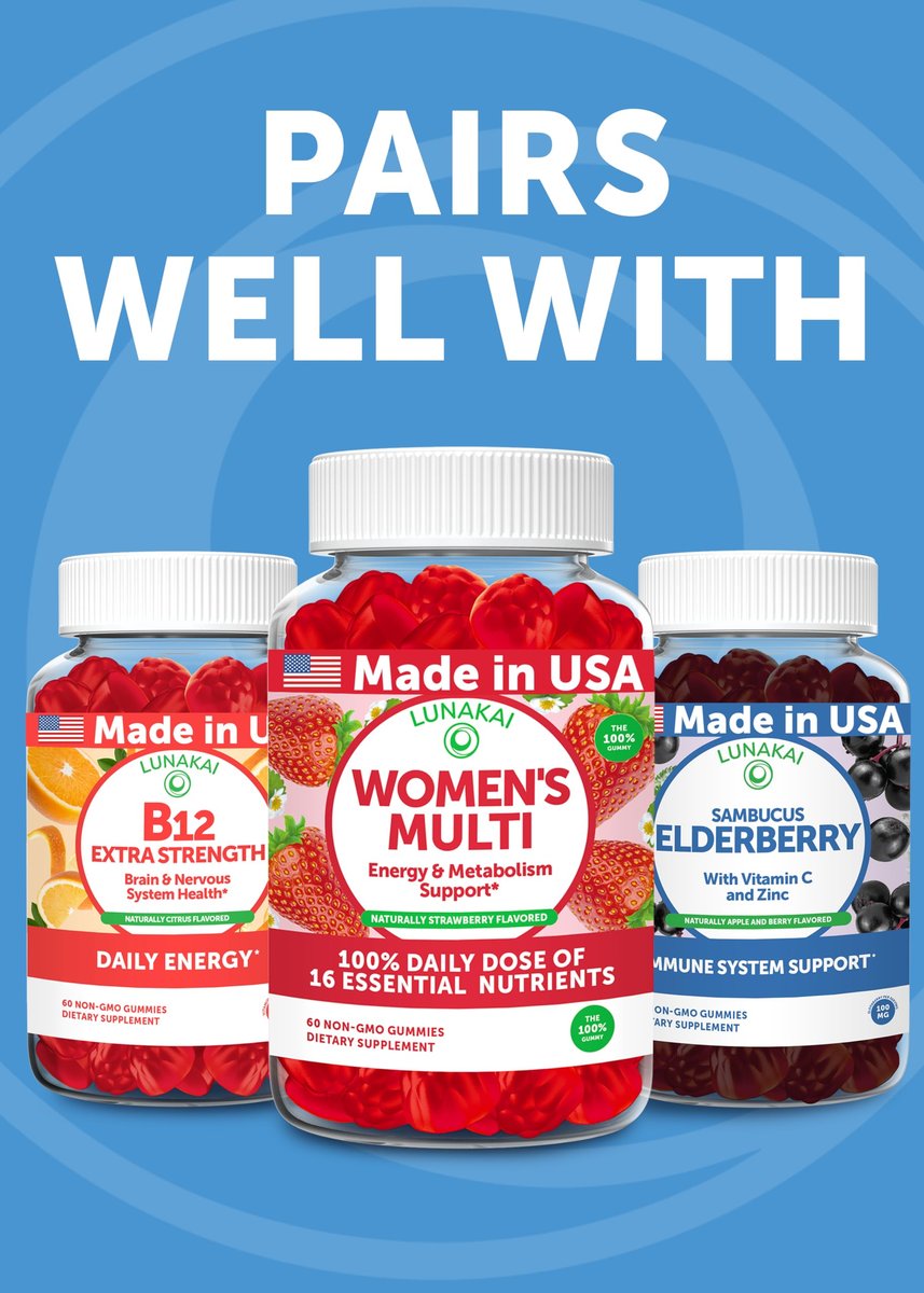Lunakai USA Made Magnesium Glycinate Gummies with L-Theanine for Kids & Adults – 420mg Magnesium Supplement for Calm, Sleep & Stress Support, 60ct - görsel 1