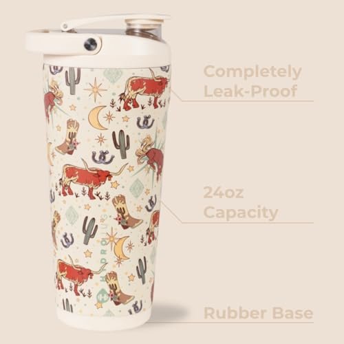 HydroJug 24 oz New Stainless Steel Shaker – Insulated, Leakproof, BPA-Free with Silent Mixing Grate – No Clumps, No Noise – Premium Shaker for Fitness, Sports & Everyday Use, Rodeo - görsel 10