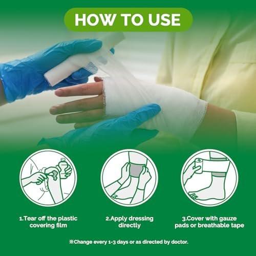 Greetmed Honey Gauze Dressing 2'' x 2'' Sterile Honey Wound Dressing, Medical Grade Manuka Honey Patches for Faster Wound Care | Burns | Traumatic Wounds and Laceration (Individually Pack of 10) - görsel 5