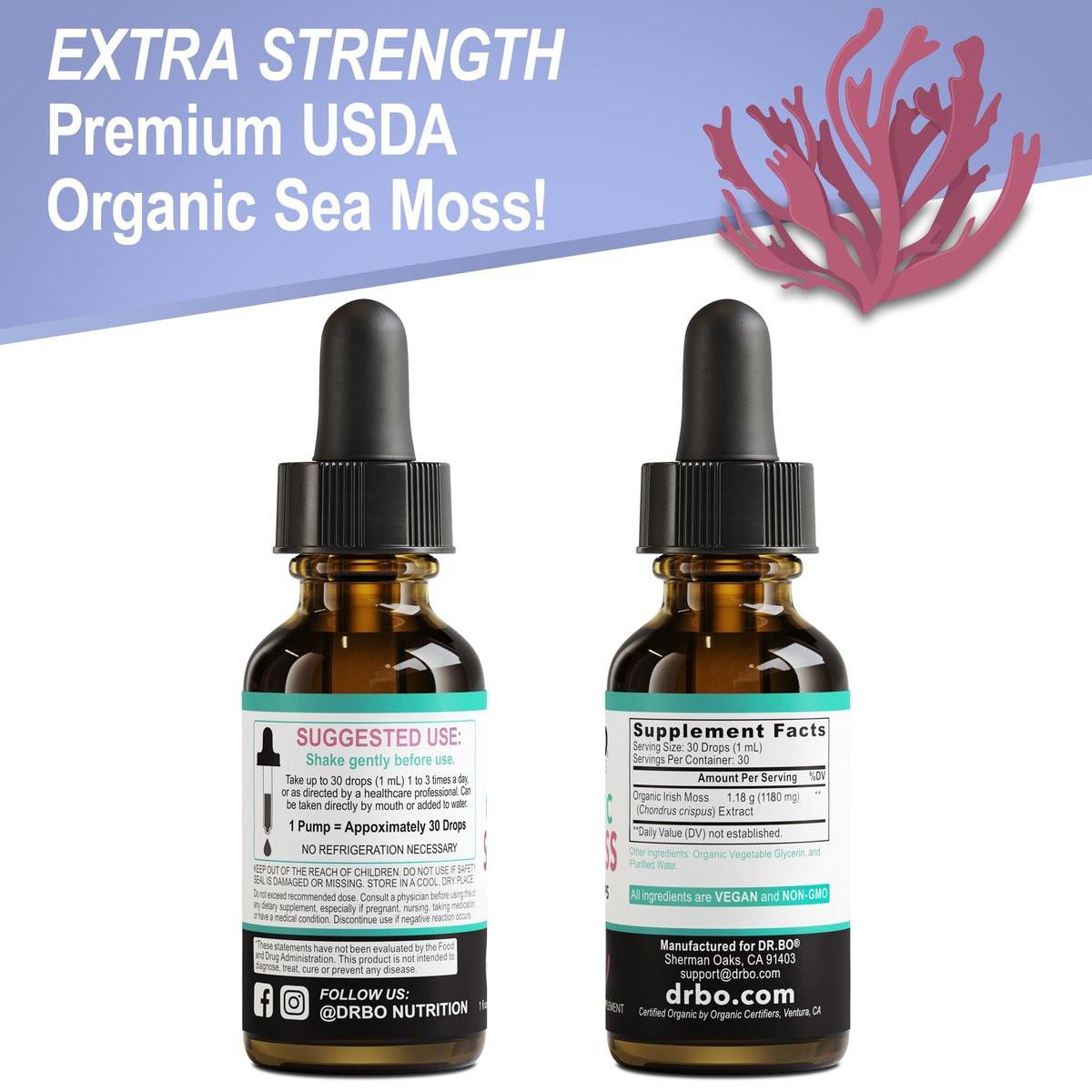 Irish Sea Moss Liquid Drops - Pure Organic Seamoss Liquid Drops for Immune, Skin & Gut Health Support - Vegan Seamoss Oil Gel Tincture, Chondrus Crispus Organic Sea Moss Gel Oil for Adults & Kids 1 Oz - görsel 13