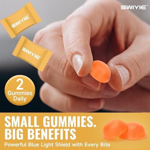 Swiyie Lutein Gummies – Eye Vitamin and Mineral Supplement with 20mg Lutein & 4mg Zeaxanthin – Gummy Vitamins for Eye Health Support – Naturally Flavored, 60 Gummies - görsel 17