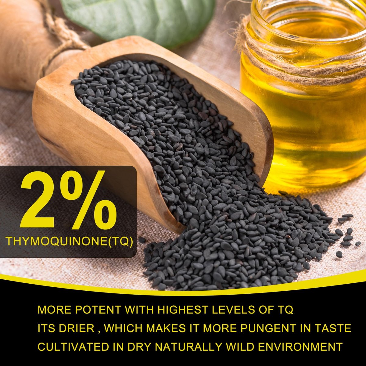 Organic Black Seed Oil - 100% Pure Unrefined, Natural Cold Pressed Black Seed Oil with 2% TQ and a Dynamic Harmony of Omegas 3, 6, 9 Antioxidant, Immune Boost, Joints, Skin & Hair 2.02 Fl Oz (1 Pack) - görsel 11