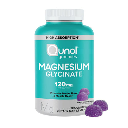 Qunol Magnesium Glycinate Gummies, 120mg of – High Absorption Magnesium Glycinate: Magnesium glycinate is – Image 14