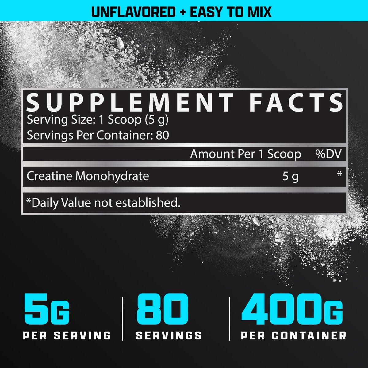 Nutrex Research Ultra Pure Creatine Monohydrate Powder Unflavored | 5G Micronized Creatine Powder for Muscle Gain, Strength, Endurance and Recovery, 80 Servings - görsel 6