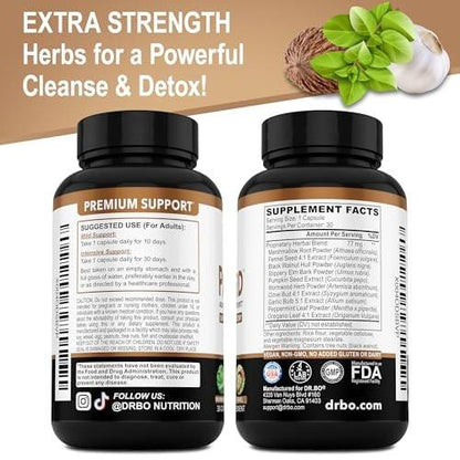 ParaGuard Cleanse Detox Pills - Intestinal Guard Formula Supplement with Black Walnut Wormwood Clove & Oregano Pills - Adults Natural Herbal Intestine Body Gut Cleanse Adults Complete Kit 30 Capsules
