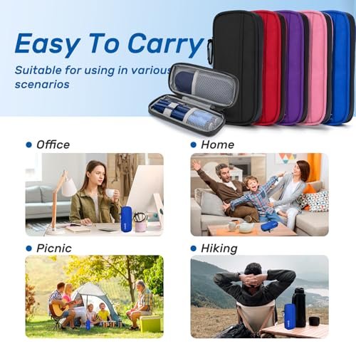 SMYV Insulin Cooler Travel Case with 2 TSA Approved Ice Packs, Medication Cooler for Diabetic Supplies, Compact for Travel and Daily Life (Black) - görsel 8