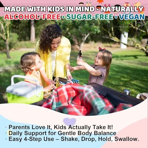 Q'ankyaq Black Walnut Wormwood Liquid for Kids, Gut Cleanse for Children Drops, Natural Detox Support, Gut & Immune Support with Cloves, Garlic, Pumpkin Seeds, Kid-Friendly, Gentle & Natural & Sweet - görsel 8