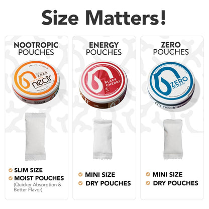 Nectr Energy Zero Pouches - No Caffeine, No Sugar, Zero Calories Mini Pouches for Oral Fixation and Stress Relief - 4 Pucks of 20 - Sweet Mango Flavor