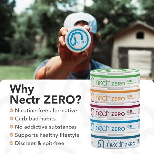 Nectr Energy Zero Pouches - No Caffeine, No Sugar, Zero Calories Mini Pouches for Oral Fixation and Stress Relief - 4 Pucks of 20 - Sweet Mango Flavor - görsel 8