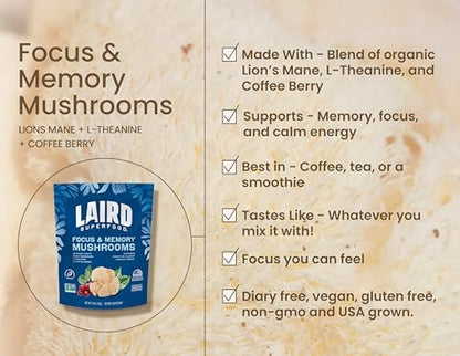 Laird Superfood Organic Focus and Memory – Coffee Berry: Rich in antioxidants, Coffee Berry supports brain health – Image 3
