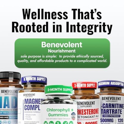 Benevolent Nourishment Chlorophyll Supplement, Detox & Immune Support, Internal Deodorizer, Gummies (60 Count)