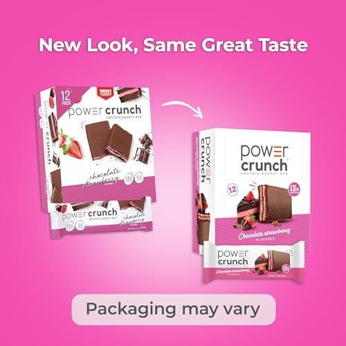 Power Crunch Protein Energy Wafer Bars, Chocolate Strawberry, 1.4 Ounce (12 Count) - görsel 4