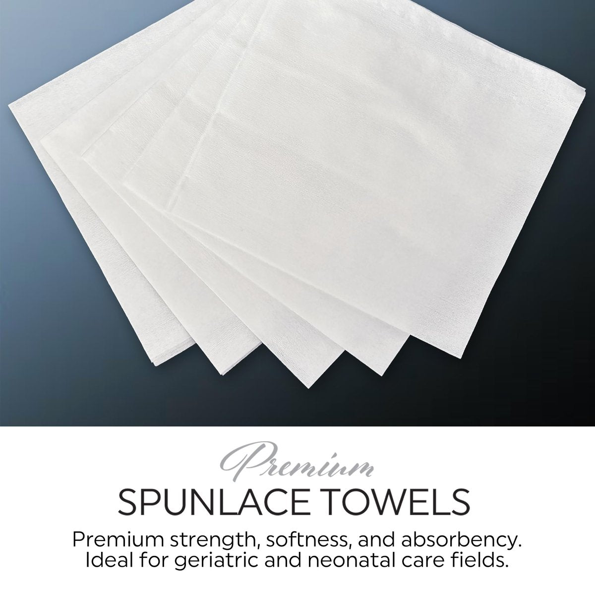 MED PRIDE Premium Spunlace Towels, 90 Count, 12" x 13", Ultra Soft & Durable, Disposable Multipurpose Wipes, Lint-Free, Latex-Free, Stretchy & Absorbent - görsel 1