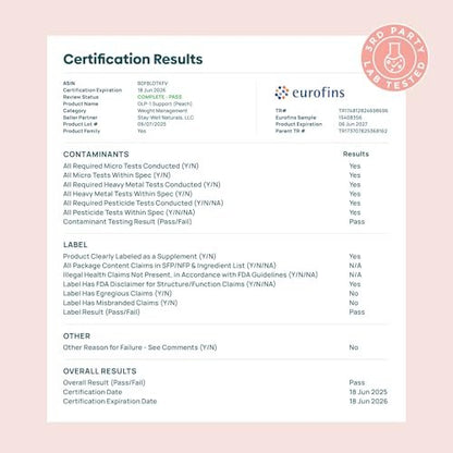 GLP-1 Supplement | Natural GLP-1 Production | GLP 1 Booster Drink Mix to Control Appetite and Cravings | Great Tasting Metabolic Support - Yerba Mate, Garcinia Cambogia, Berberine [Peach]