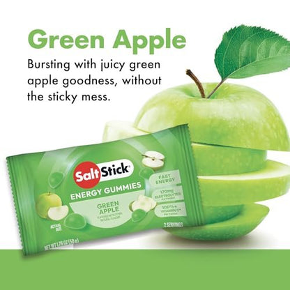 SaltStick Energy Gummies with Electrolytes, Rainbow Blast, Easy to Chew Electrolyte Gummy, Energy Chews that Taste Great, Caffeine Free - 10 Packs, 80 Gummies