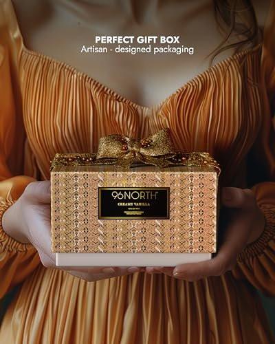 96NORTH Creamy Vanilla Scented Candles | Large 3 Wick Jar Candle | Up to 40 Hours Burning Time | 100% Natural Soy Wax | Relaxing Scented Candle for Home | Gift-Ready Luxury Candle for Men & Women - görsel 12