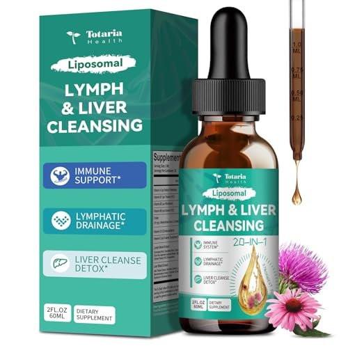 Totaria Strongest ''Lymph-Liver'' Cleanse Detox, Liposomal Organic Milk Thistle, Echinacea, Artichoke Lymphatic Drainage & Liver Repair Supplement with All Vitamins, 2 Fl.Oz - görsel 12